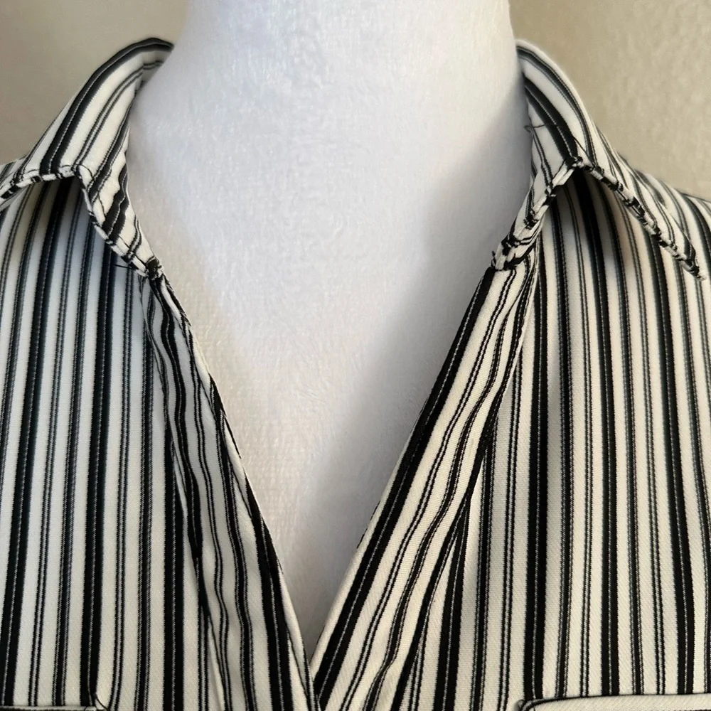 Mlle Gabrielle Black and Tan Belted Shirt Dress NWT - Picture 2 of 7